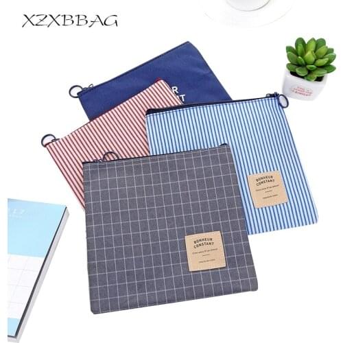 XZXBBAG Striped Canvas Coin Wallet Womwen Girls Casual Change Purse Coin Pouch Zipper Handbag Little Bag Portable Small Bag