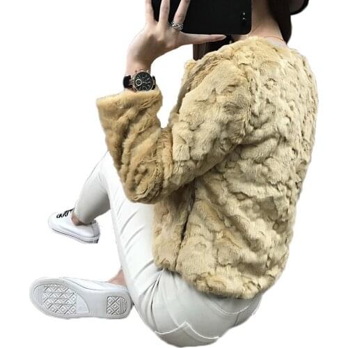 Autumn New Fashion Women Faux Fur Jacket Elegant Faux Rabbit Fur Coat Short Slim Outerwear Fur 2019 Parka Winter Jacket Women
