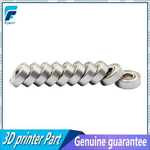 10PCS ABEC-7 Deep groove ball bearing 608ZZ 8mmX22mmX7mm bearing steel 608 ZZ 8*22*7 skating bearing for 3D printer