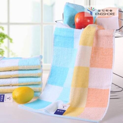 100% cotton towels grid model good water imbibition Fashion atmosphere Soft and comfortable Adult towels