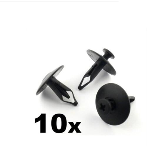 10x For Ford Bumper, For Grille & Radiator Cover Plastic Trim Clips- 6mm Hole, For Scrivet