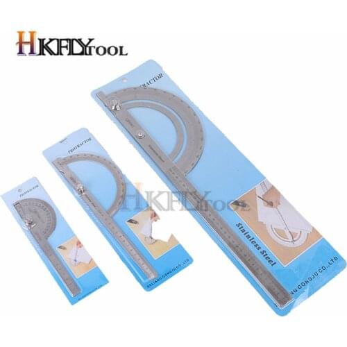 150mm 300mm Stainless Steel 180 degree Protractor Angle Finder Rotary Measuring Ruler Machinist Tool Craftsman Ruler goniometer