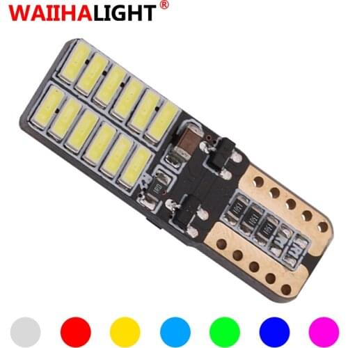 1x T10 W5W LED Light Bulb Car CANBUS No Error 12V Super Bright 194 168 Led Clearance Bulb Lamp White Red Ice Blue Purple Yellow