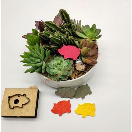 2 designs designer leather craft template pig modeling die cutting knife mould for hand machine punching tool set