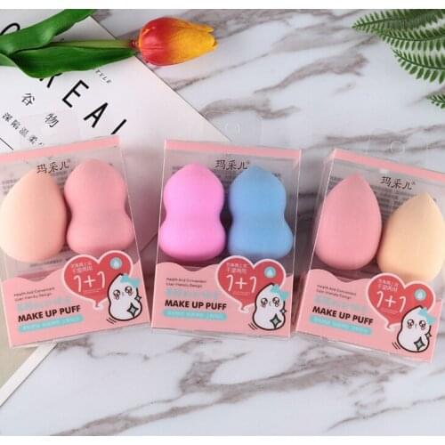 2pcs Cosmetic Puff Powder Puff Smooth Womens gourd Makeup Foundation Sponge Beauty Make Up Tools Accessories Water-drop Shape