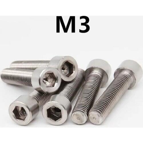 20PCS M3x5/6/8/10/40mm GB70.1 Titanium Bolt DIN912 Column Head Hexagon Socket Grey Color Ti Bolts Titanium Screws Ti Fasteners