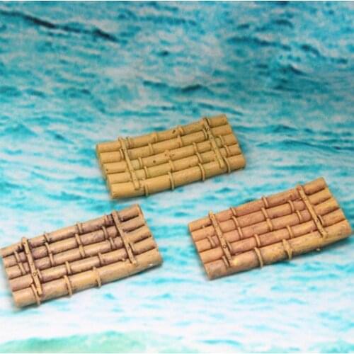 500pcs Resin Fairy Garden Mini Bamboo Raft Miniature Fairy Garden Decorations Micro Landscape Accessories Craft SN3679
