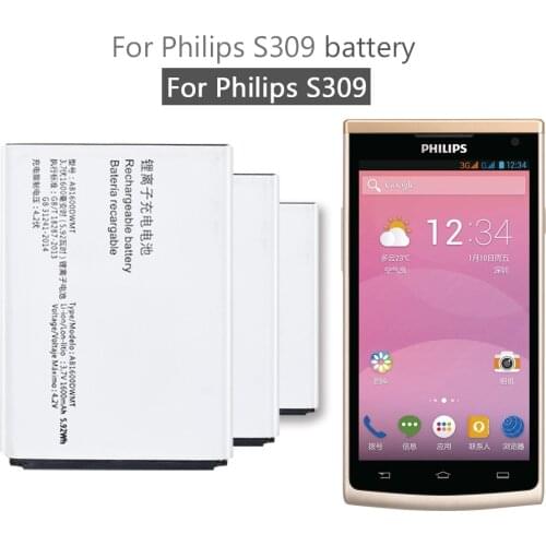 Battery For Philips XENIUM S309 CTS309 Li-ion Polymer Battery AB1600DWMT AB1600DWML