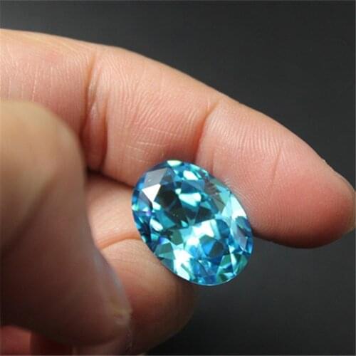 Aquamarine Oval Cut Gemstone Egg Shape Faceted Aquamarine Gem Multiple Sizes to Choose GA28