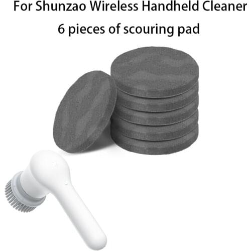 Shunzao Wireless Handheld Electric Cleaner Scouring Pad 6PCS