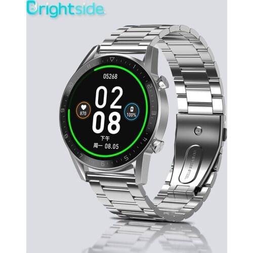Brightside DT92 Smart Watch Men Bluetooth Call Dial Touch Screen Waterproof All Steel Bracelet Smart Clock Heart Rate Smartwatch