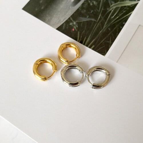 DAVINI Small Copper Vintage Hoop Earrings Gold Silver Color Geometric Circle Stud Earrings For Women Female Jewelry MG169