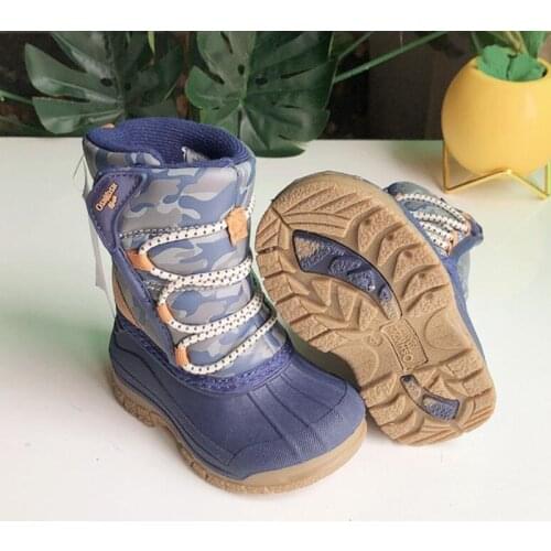 Childrens snow boots boy girl boots winter stylish and durable waterproof size 4 to 12 wallvell