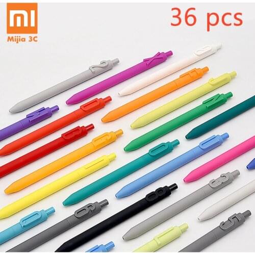 Xiaomi KACO ALPHA Gel Ink Pens 36 Pcs Letter A-Z Number 0-9 Colors Fine Point 0.5mm for Painting Student Office Gift Black Ink