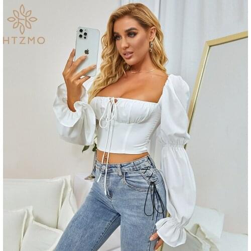 Женские рубашки с длинным рукавом HTZMO China At AliExpress