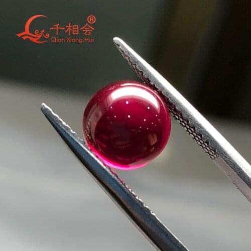 Artificial 5# ruby red color sphere shape/ ball shape red color corundum without hole
