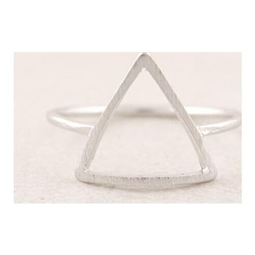 Wholesale 30pcs/lot Arc Triangle Ring Minimalist Geometric Rings For Men Women Geeks Party Jewelry Can Mix Color