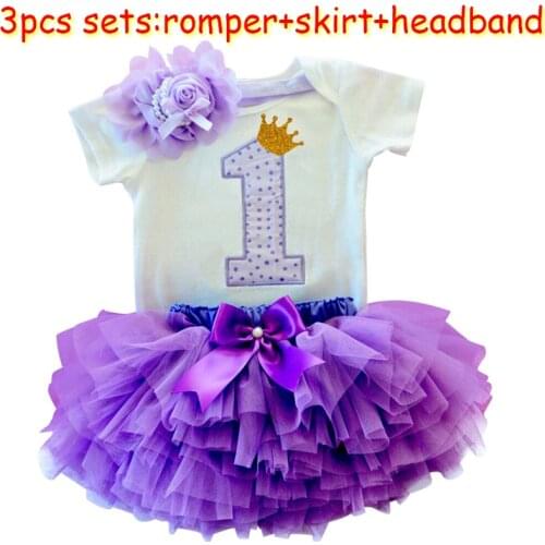 Baby Girl Clothes Sets Baby Rompers Skirt Headband First Birthday Outfits Suits for 1 Year Infant Boutique Clothing Sets