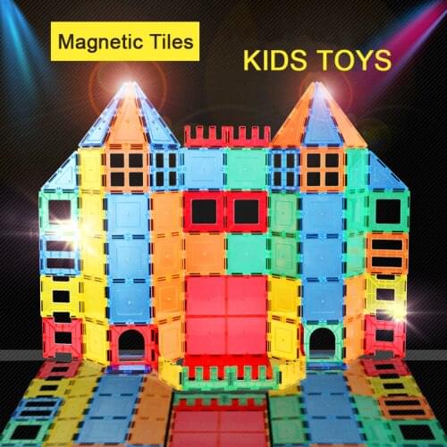 1pcs Tile Magnetic Building Blocks Brick Magnetic Tiles Constructor Games Magnet Toy Model Educational Toys For Children