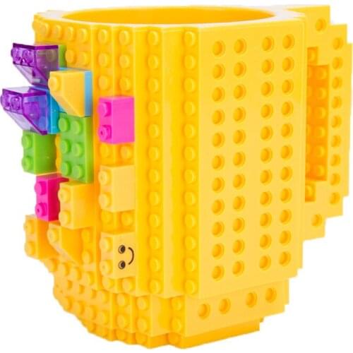 350ml DIY Building Blocks Toy Milk Cups Coffee Mugs Compatible City Bricks Creative Kit Toys for Children Birthday Gifts