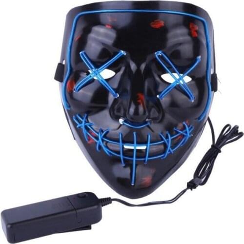 Halloween Costume Cosplay Masks 100pcs/lot LED Light Mask Up Funny Mask From The Purge Election Year Great for Festival Cosplay