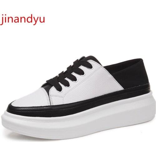 Real Leather Shoes Women Platform Sneakers Casuales Breathable Comfy Woman Shoes Non Slip Fashion Sneaker Platforms Ladies Shoes