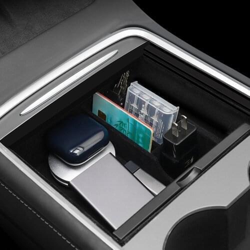 Console Sundries Organizer Tray for Tesla Model 3 Y 2021 Automobiles Interior Accessories Armrest Hidden Storage Box