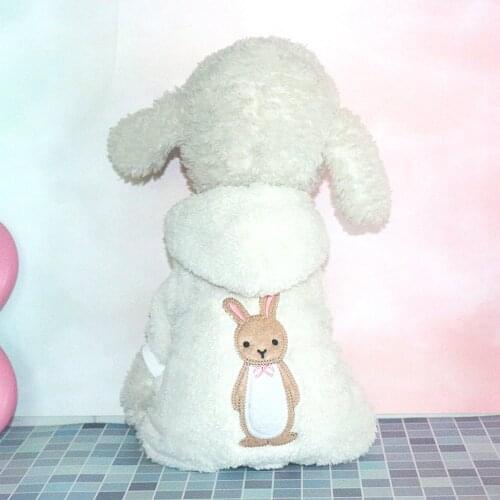 Lovely Pet Costume Dog Clothes for Small Dogs Winter Rabbit Print Soft Warm Four-legged Dog Hoodie Ropa Perro Chihuahua Poodle