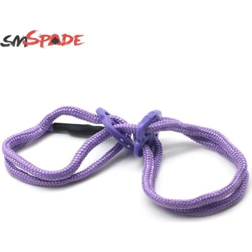 SMspade Dare Purple Rope Handcuffs Adult Games sex Bondage Restraint Wrists Cuffs Sex Products