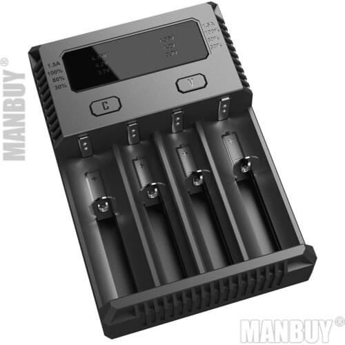 Nitecore New I4 Battery Automatic Current Select IntelliCharger IMR Ni-MH/Ni-CD Li-ion18650 16340 10440 AA AAA 14500 26650 18490