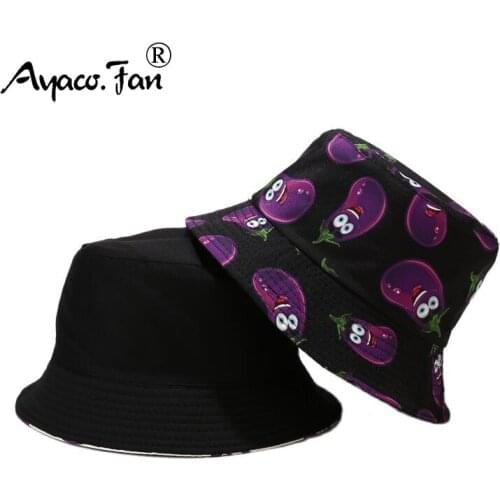 3D Dye Vegetables Print Women Bucket Hat Two Side Wear Sunhat Men Outdoor Travel Beach Fishermen Caps Unisex Hip Hop Female Hat