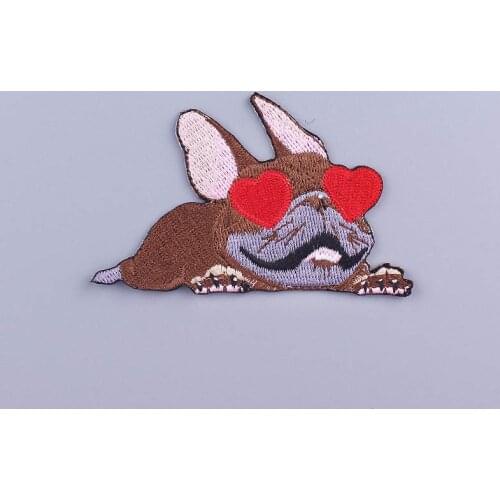 Animal Patch Cute Dog Sewing Sticker Patches Embroidered Patches For Clothing Patch Iron On Patches On Clothes Applique Jacket
