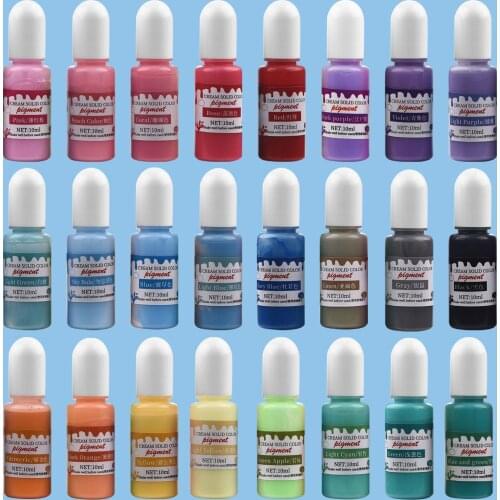 24 Color UV Epoxy Resin Pigment DIY Crystal Epoxy Solid Color Precision High Concentration Cream Colorant For Jewelry Making
