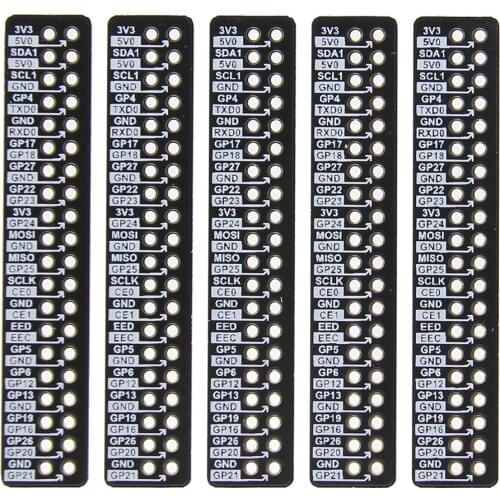 Raspberry Pi GPIO Module Reference Board for Raspberry Pi 3 Model B and Pi 2 B & B+ (5 Piece/Lot)