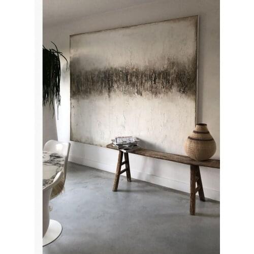 Gray abstract canvas painting modern cuadros home living room decoration canvas Handmade wall art Home Wall art