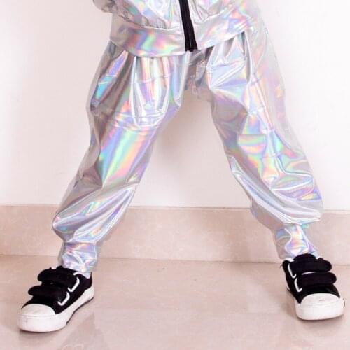 2018 New Fashion Kids Adults Harem Hip Hop Dance Pants Sweatpants Stage Performance Costumes Baby Jazz Fluorescence trousers