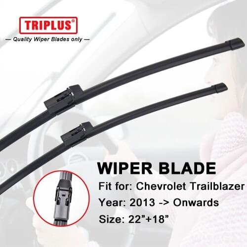 Wiper Blade Fits for Chevrolet Trailblazer (2013-Onwards) 1set 22"+18",Flat Aero Beam Windscreen Frameless Soft Boneless Blades