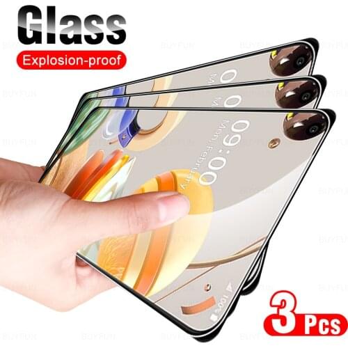 Glass For LG K61 3pcs scratch resistant screen protector for LG K61 K 61 lm-q630eaw HD full cover tempered protective glass