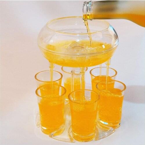 6 Shot Glass Dispenser Holder Cup Portable Party Gifts Bar Shot Dispenser