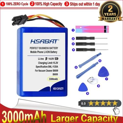 Top Brand 100% New 3000mAh Battery for Liectroux Robot Vacuum Cleaner for Liectroux Robot B6009 in stock