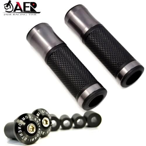 Universal 7/8 "22mm Motorcycle Handlebar Grips Motorbike Handle Hand Bar with Ends Weights Anti Vibration Silder Plug