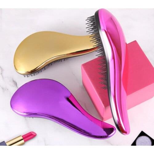 1PC Anti Static Massage Comb Styling Curly Long Straight Hair Comb Fashion Solid Color Plastic Hairdressing Massage Hairbrush