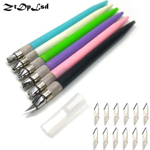 ZtDpLsd 12 Blades Wood Carving Tools Food Fruit Craft Sculpture Engraving Utility Knife Hand Tools for Cutting Paper Metal Film