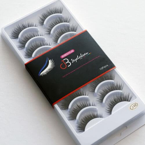 10 Pairs Full Strip Lashes Self Adhesive Synthetic False Eyelashes Natural Long Eye Lashes Beauty Extension Tools For Beginners