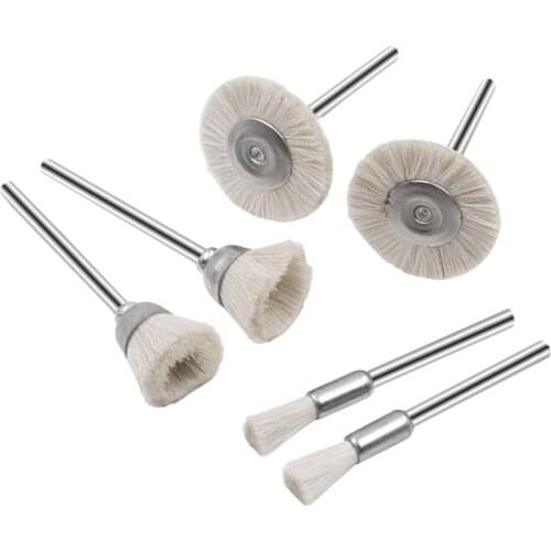 10Pcs Wool Polishing Brush Grinder Brushes for Low Speed Machine Grinding Buffing Dental Care Rotary Tool