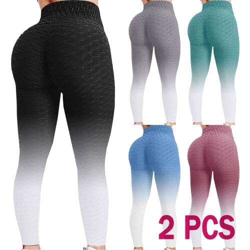 2PCS Leggings Women Fitness Fashion Womens Printing Bubble Hip Lifting Exercise Workout Sports Stretchy Pants брюки женские