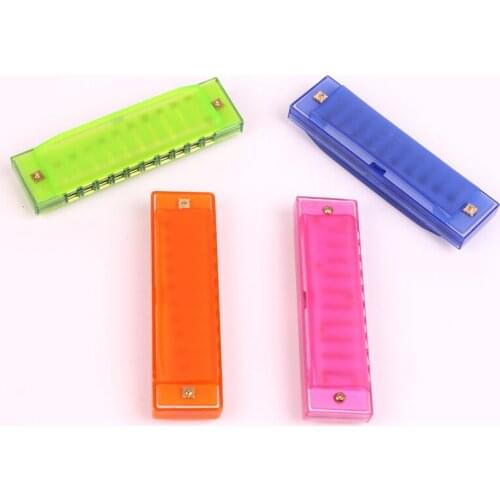 2021 4 colors Factory music toy of 10 holes of childrens clinker harmonica baby early study teaching puzzle music toys