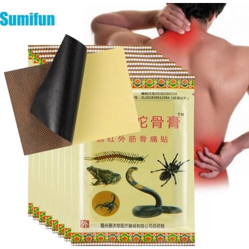 64Pcs/8Bags Sumifun Chinese Pain Patch Tens Relief Neck Muscle Massage Medical Orthopedic Plasters Ointment For Joints C490