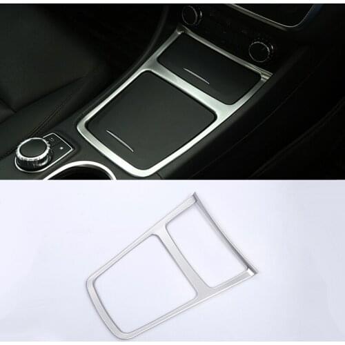 ABS Chrome Interior Center Storage Box Trim Ashtray Frame Accessories For Mercedes Benz CLA GLA A Class W117 C117 2013-2018