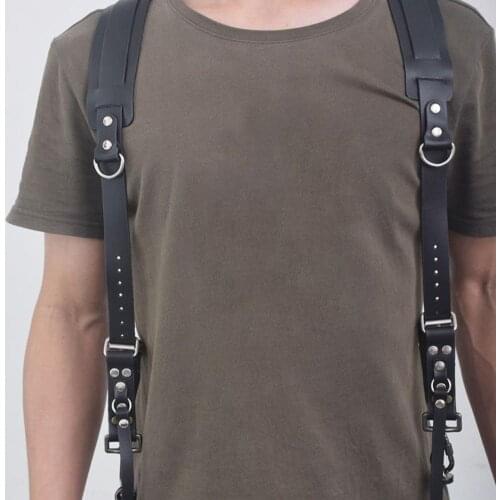 1 Pcs Camera Strap Leather Double Shoulder Strap DSLR Strap Camera Harness for Canon Nikon Pentax Sony Fuji Samsung Black Brown